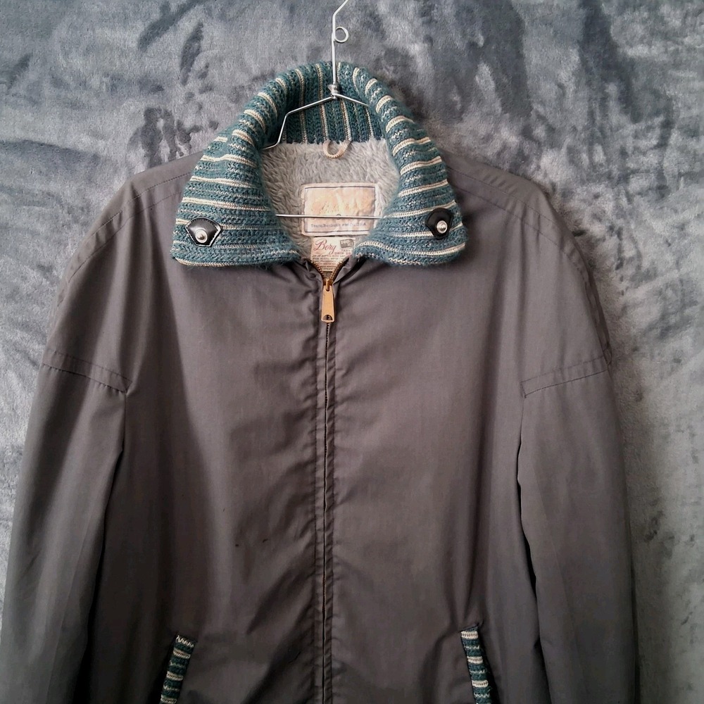 Vtg 1960s FIELDMASTER Sears Men's Large Trucker Workwear Chore Jacket WW2 Zipper